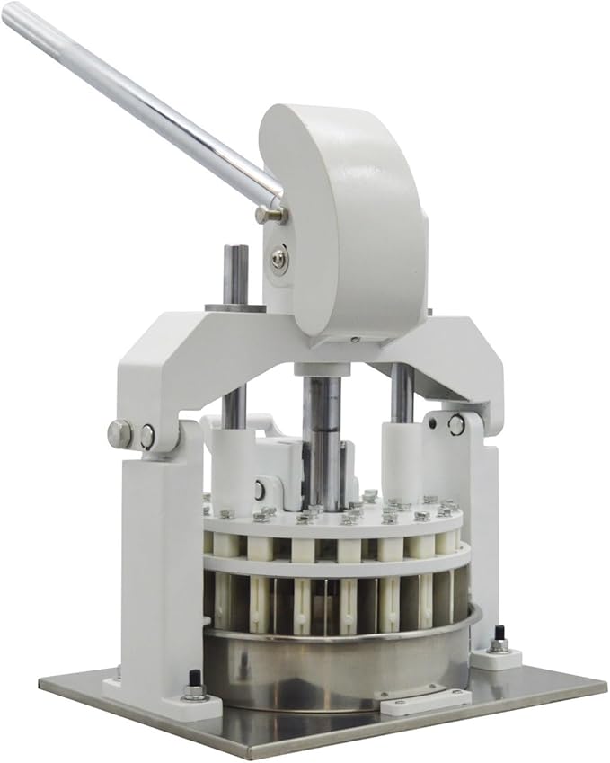 LGXEnzhuo Manual Dough Divider 36pcs Bread Cutting Machine 1.06oz-5.64oz(30g-160g) Equal Dough Lump Spacer Table Top Cookie Fillings Piece Cutter with 2 Stainless Steel Basin for Bakery
