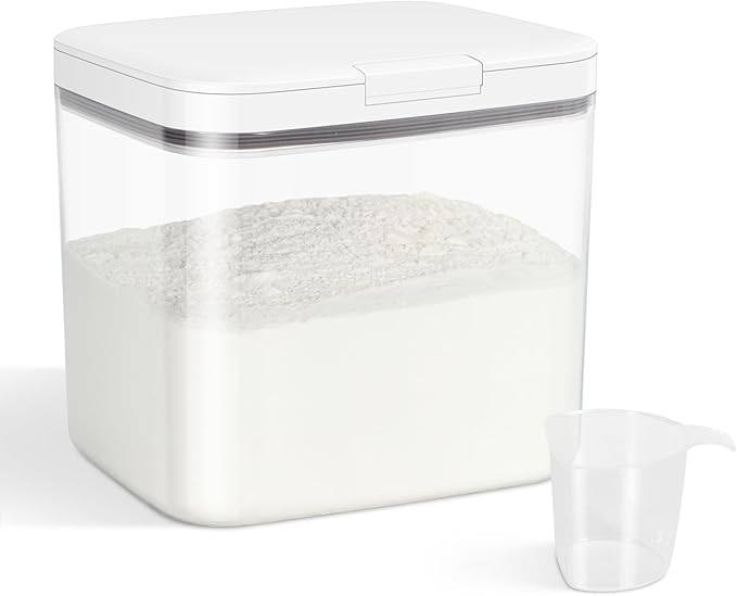 4.75 Qt Rice Flour Container Dog Food Storage Holder with Flip-up Lid Scoop