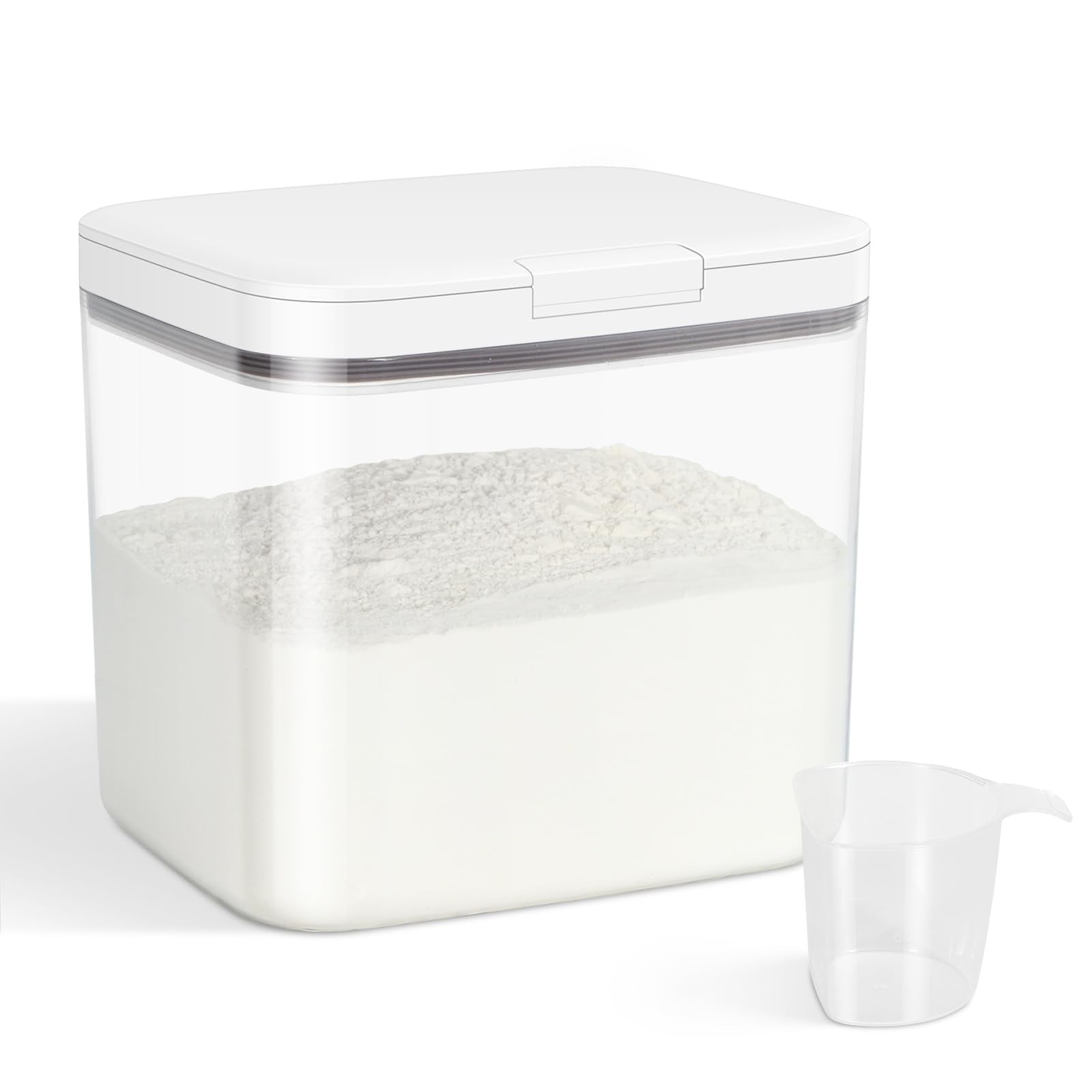 4.75 Qt Rice Flour Container Dog Food Storage Holder with Flip-up Lid Scoop