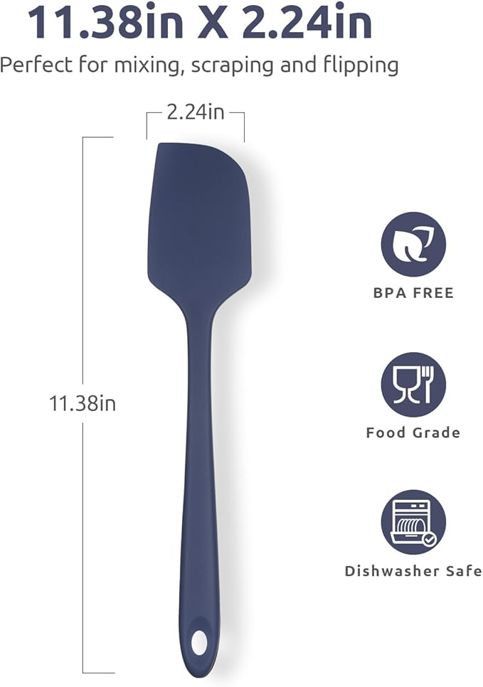 U-Taste Silicone Large Spatula, 600ºF High Temp, 11.38in, Midnight Blue
