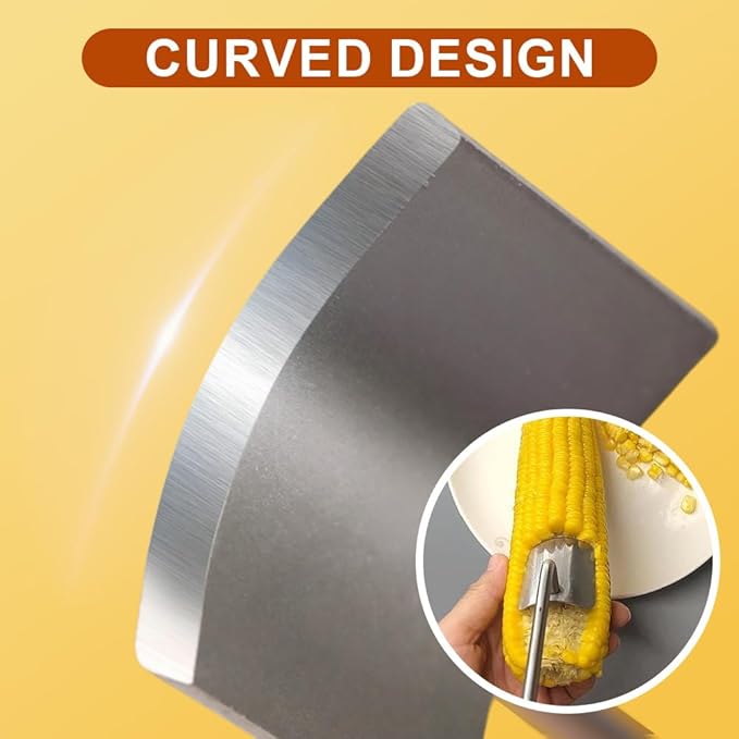 2025 New Long Handle Stainless Steel Corn Stripping Tool, Easy Clean Corn Cob Peeler Corn Peeler Tool, Corn Peeler Stainless Steel Splitter Tool Suitable for Home Kitchen (A-2Pcs)