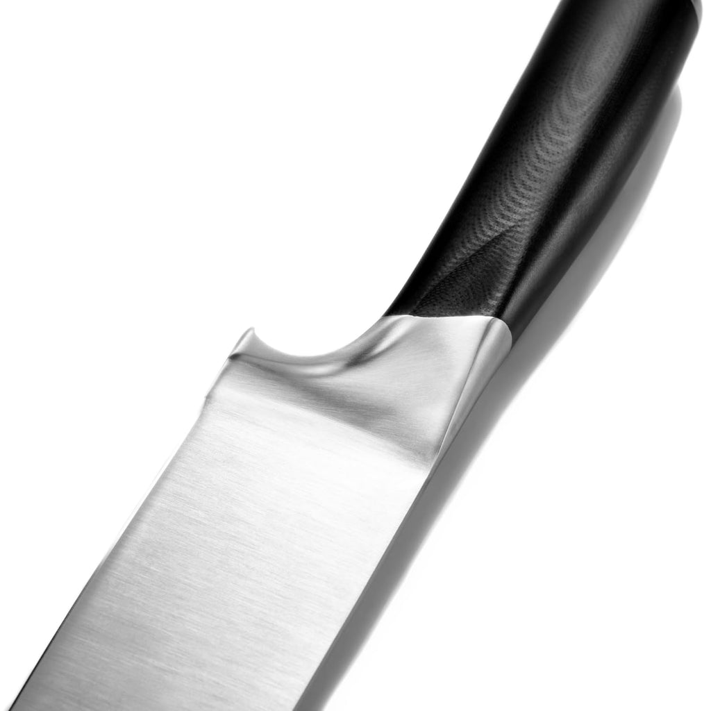 Schmidt Brothers -Heritage 12-Piece Kitchen Knife Set, High-Carbon German Stainless Steel Cutlery, Clear Acrylic Magnetic Knife Block