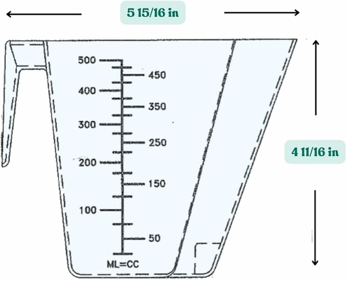 Supplement and Supply 2 Cup (1 Pint | 16 Oz. | 500 mL) Scoop for Coffee, Protein Powder, Pet Food, Spices, Grains and Dry Goods – Plastic Food-Grade, BPA-Free Measuring Cup (Pack of 1)