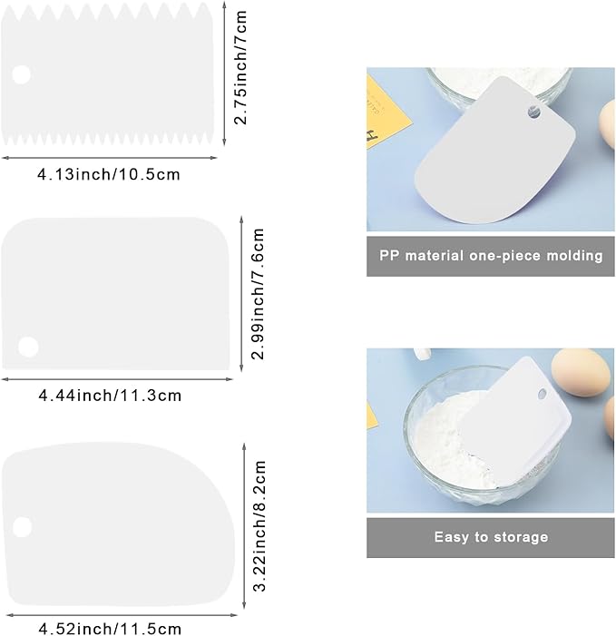 Offset Icing Spatula Set for Cake Decorating, Stainless Steel