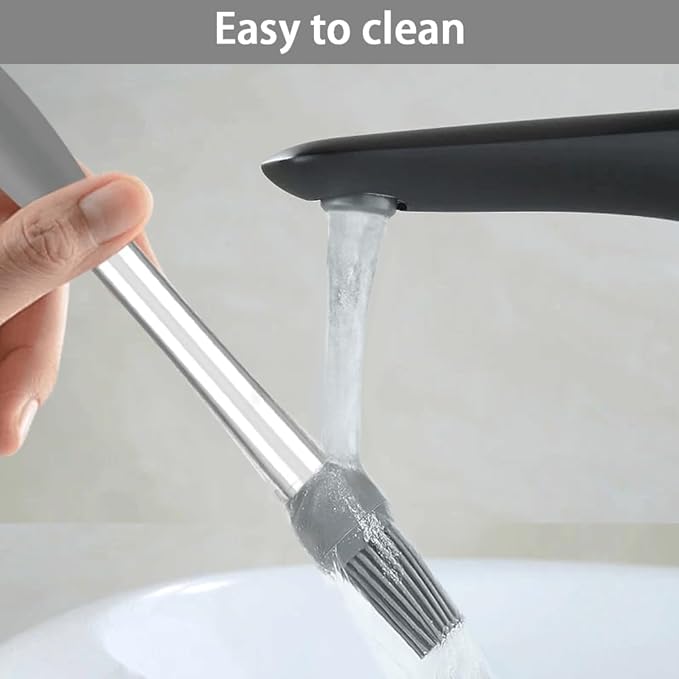 ZYMJBB 4 Pack Silicone Basting Brush for Cooking, Heat Resistant Pastry Brushes with Oil Reservoir Handle, Food-Grade BBQ Brush for Grilling, Baking, Barbecue, Sauce, Butter, Meat, Kitchen and Outdoor