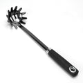 JXWING Black Stainless Steel Pasta Spoon, Spaghetti Server, Pasta Fork