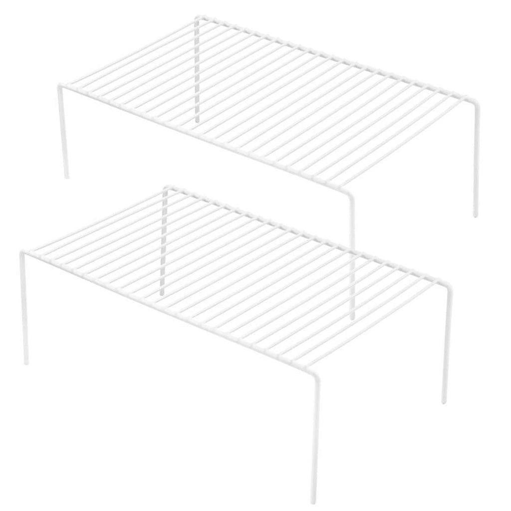 GEDLIRE Cabinet Storage Shelf Rack Set of 2, Medium (13 x 9.4 inch) Rustproof Metal Wire Kitchen Cabinet Organizer and Storage, Cupboard Spice Shelf Rack for Plate, Dish, Counter & Pantry Organization