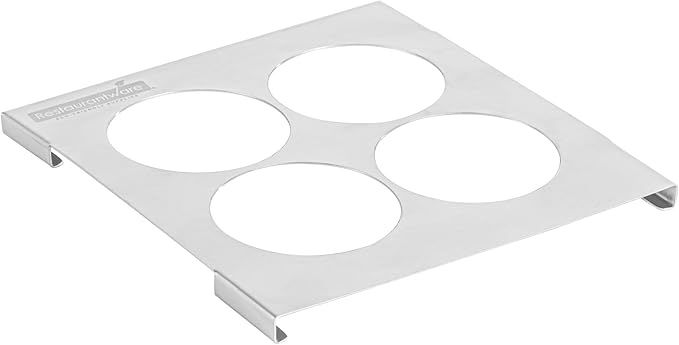 Restaurantware Stainless Steel Bottle Organizer - 1 Count - 6.299 x 7.087 x 0.394 Inches - Dishwasher-Friendly Condiment Holder - Kitchen Bottle Rack - Space-Saving Design - Silver