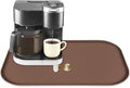 Silicone Coffee Maker Mat with Lip for Countertops, 24'' x 16'', Brown