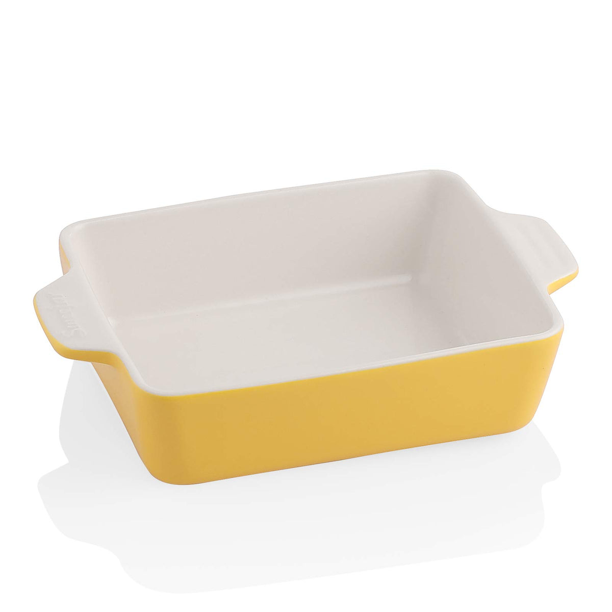 Sweejar Ceramic Baking Dish, Rectangular Small Baking Pan with Double Handles, 20 Oz for Cooking, Brownie, Kitchen, 6.5 x 4.9 x 1.8 Inches(Navy)