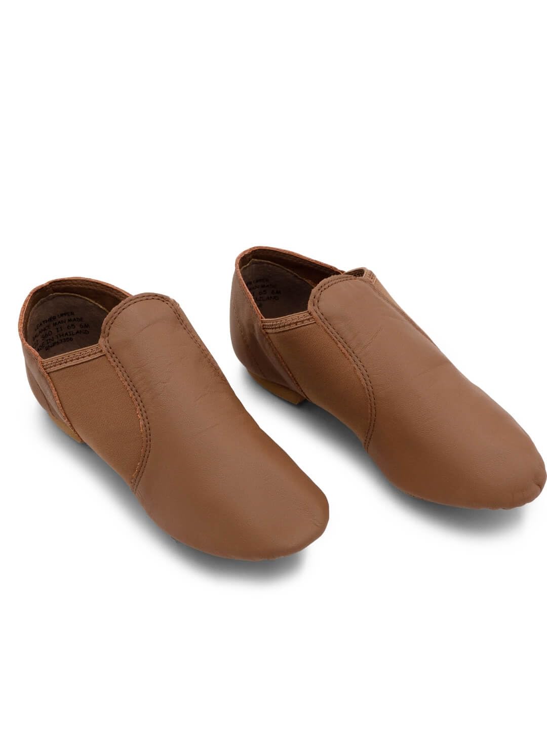 Capezio womens Economy Jazz Slip on loafers shoes, Caramel, 6.5 Wide US