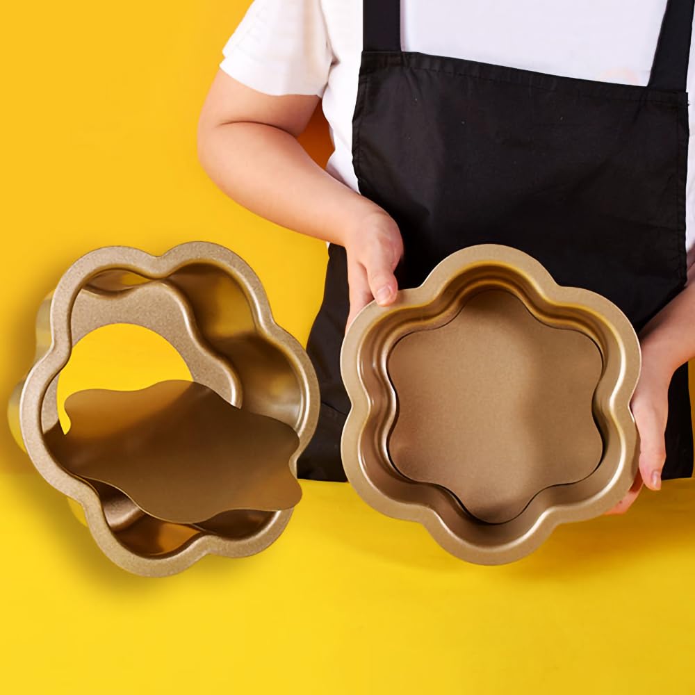 Specialty Forms NonStick Baking Tray Shaped Cake Bread Pizza Baking Pan Golden Carbon Steel