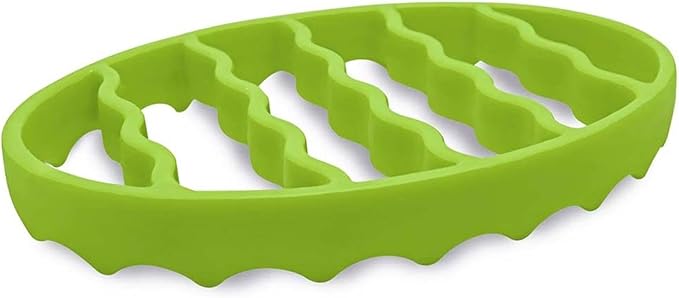 GHYUOPIEF Slow Cooker Silicone Rack, Used for Roasting Pot Cooking Steamer Silicone Pressure Cooker Baking Accessories Compatible with 6 quarts and 8 quarts Stove (Oval, Green, red)