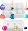 DLAND 2 Pcs Ball Silicone Resin Molds, Sphere Bead Resin Epoxy Universe Spheroid Molds, Pendant Casting Molds for DIY Jewelry Making