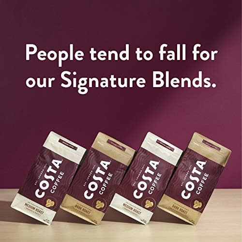 Costa Coffee Ground Dark Roast Coffee, Bold & Chocolatey, 12 Oz Bag