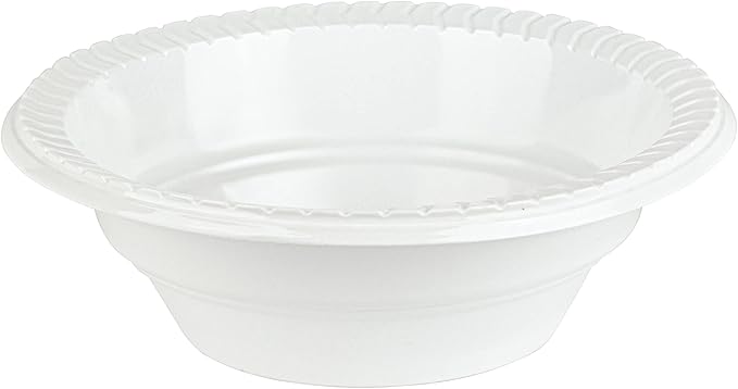 PLASTICPRO Round Plastic 12 ounce Bowls Microwaveable 100 Count