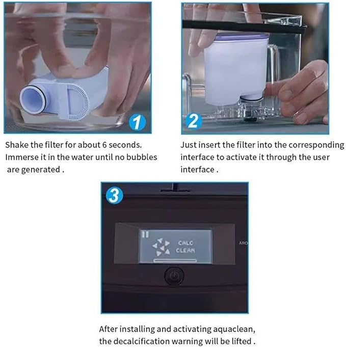 4 Pack Coffee Machines Water Filter Compatible with Philips Saeco AquaClean