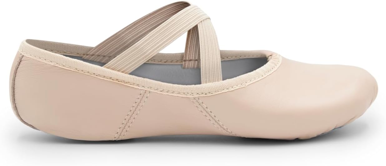 Capezio Women's Leather Juliet Ballet Shoe, Light Pink, 4.5 Wide