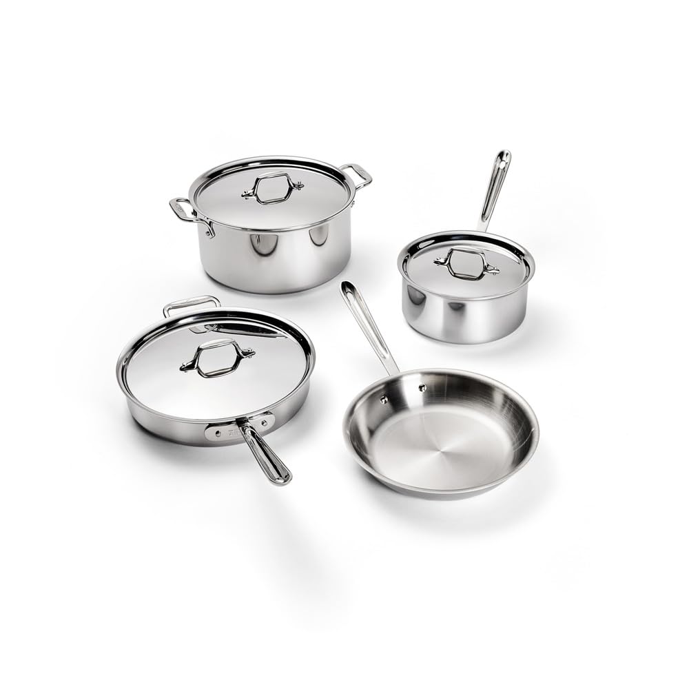 All-Clad D3® Stainless Steel Cookware Set, 10-Piece, Made in the USA