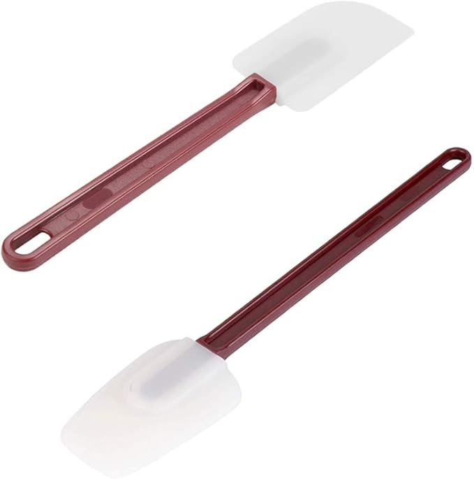 Heat Resistant Silicone Scraper Spoonula Commercial Rubber Spatula, 16.5IN