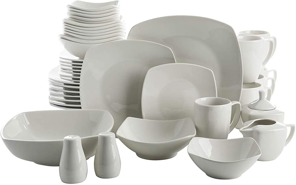 Gibson Home Zen Buffetware 39 Piece Dinnerware Set, White