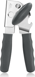UHIYEE Heavy Duty Hand Can Opener with Comfortable Grip for Seniors, Gray