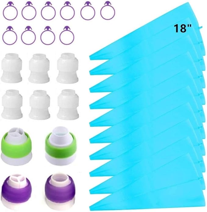 ANSLYQA Pastry Piping Bags Set, 28 Pcs Baking Tools