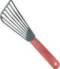 La Cuisine Extra Flexible Stainless Steel Fish Slotted Spatula Turner with Beveled Edge Wood handle, 6.5" Blade, 11" Length for Flipping Fish, Eggs, Pancakes, Patties & Fries