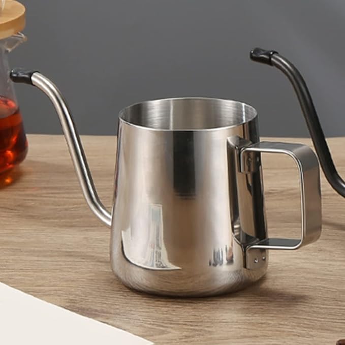 Gooseneck Kettle 600ML Metal Coffee Kettle, Coffee Thin Spout, Gooseneck Pitcher, Narrow Spout Pot, Dripper Stainless Steel Water Bottle