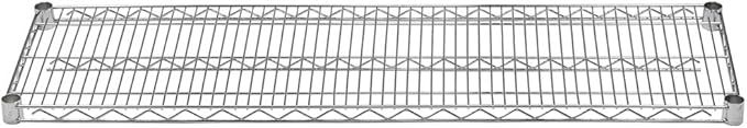 Shelving Inc. 14" d x 48" w Chrome Wire Shelving with 2 Tier Shelves