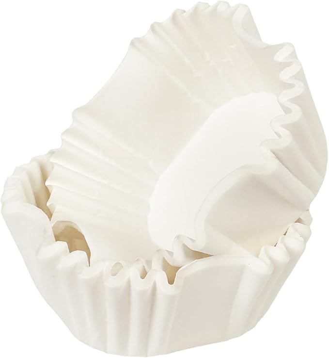 qiqee Square Cupcake Liners, 500 Count, White,Standard Size