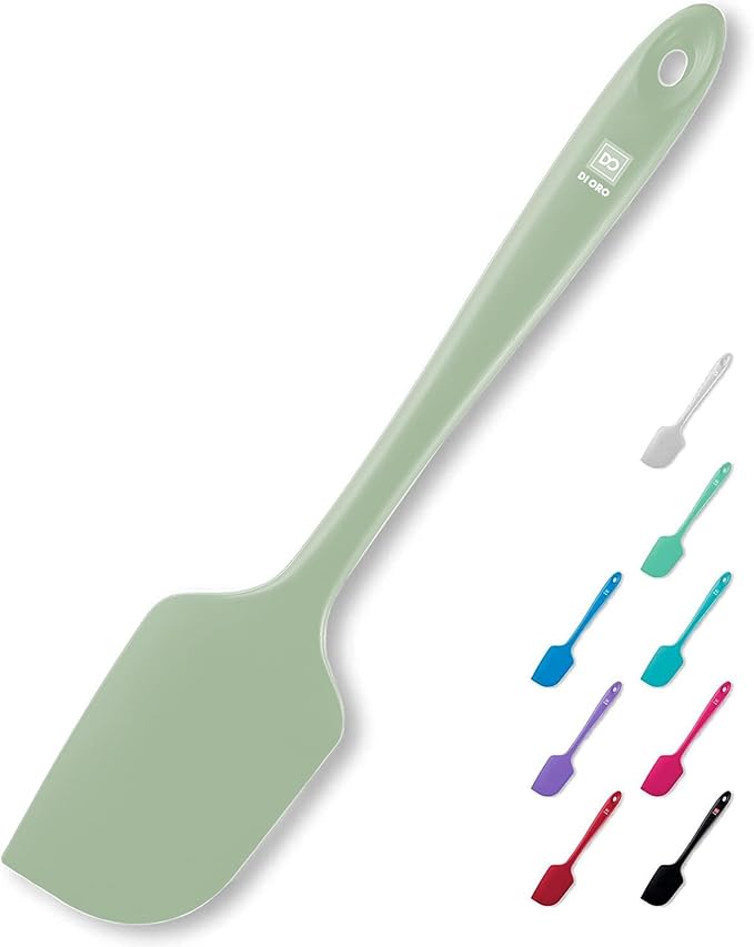 DI ORO Large Silicone Spatula - 600F Heat Resistant, Sage