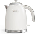 Hazel Quinn Electric Kettle 1.7 Liers(57oz) Stainless Steel, Pearl White