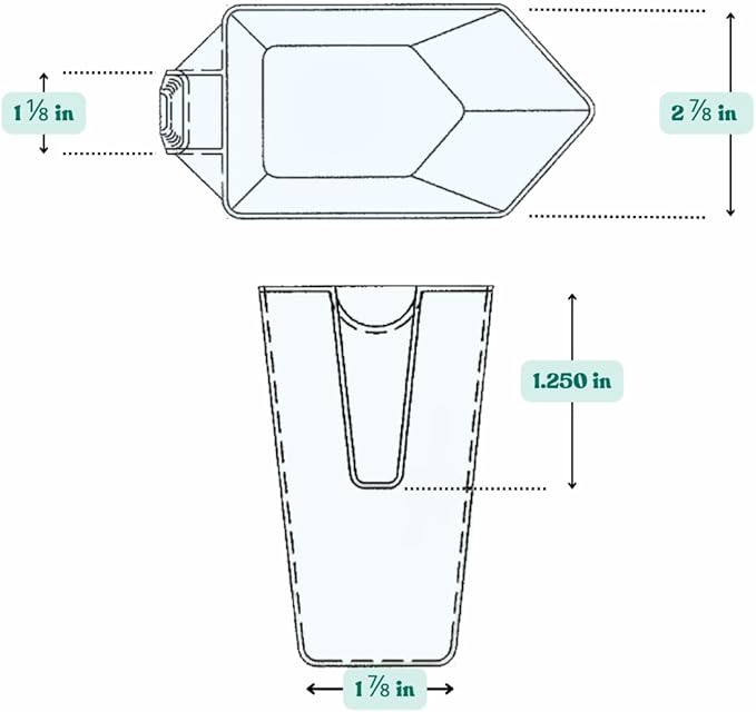 Supplement and Supply 2 Cup (1 Pint | 16 Oz. | 500 mL) Scoop for Coffee, Protein Powder, Pet Food, Spices, Grains and Dry Goods – Plastic Food-Grade, BPA-Free Measuring Cup (Pack of 1)