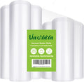 VacYaYa 6RLVacuum Sealer Bags Rolls 8"x20'(3)+11"x20'(3) for Food Storage