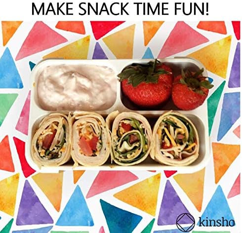 kinsho Small Snack Box Container for Kids Toddlers Set of 2 (Purple + Blue)