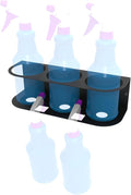 JINGCHENGMEI 3 Spray Bottles Holder, Steel Wall Mount Storage Organizer