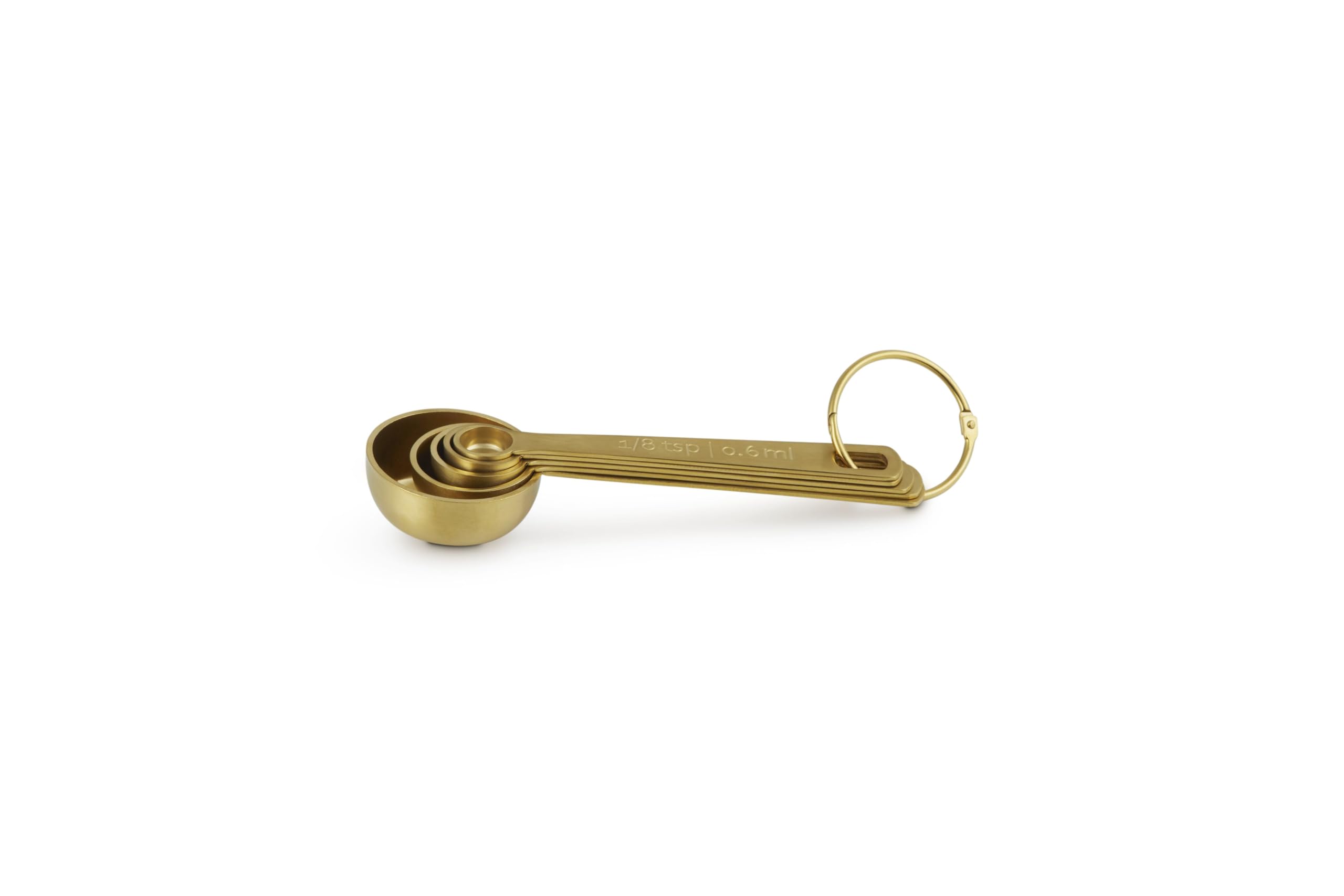 Le Creuset Stainless Steel Measuring Spoons, Gold Finish, Set of 5