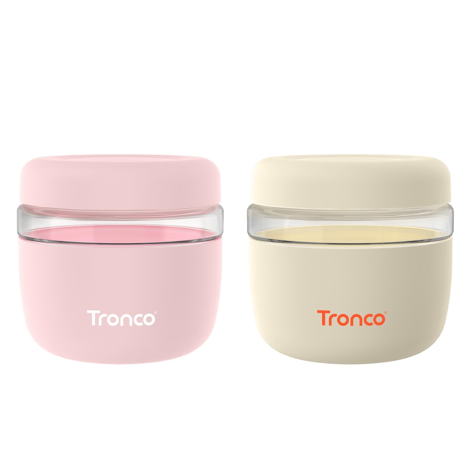 Tronco 24 oz Glass Food Storage & Lunch Bowl Containers with Airtight Lids