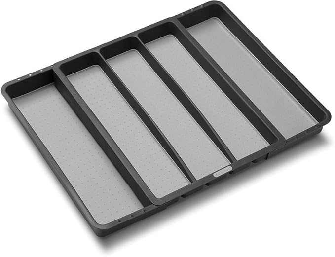 madesmart Classic Expandable Compartment Utensil Tray, Granite