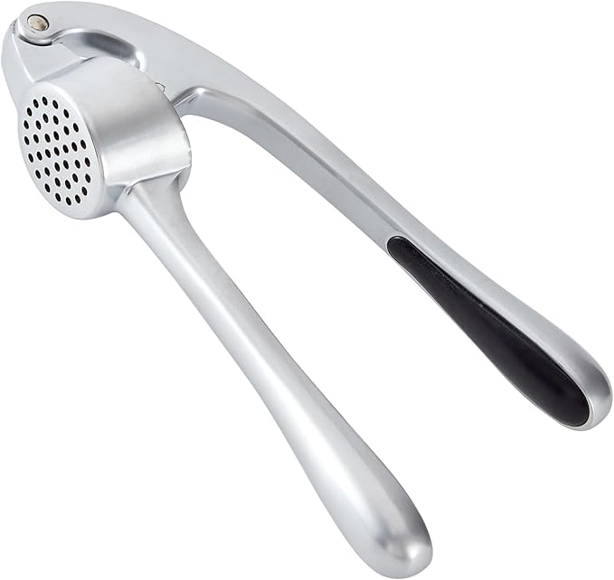 HiramWare Garlic Press, Premium Rust Proof Kitchen Garlic Mincer Crusher Squeezer with Ergonomic handle, Ginger Crusher with Good Grip, Easy to Clean, Dishwasher Safe