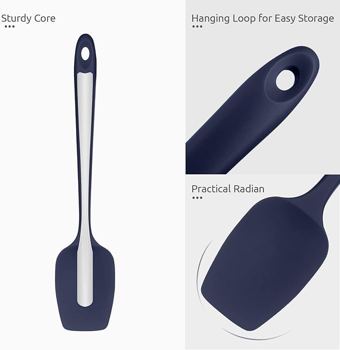 U-Taste Silicone Spoon Spatula, 480°F High Heat Temp, 11.38", Midnight Blue
