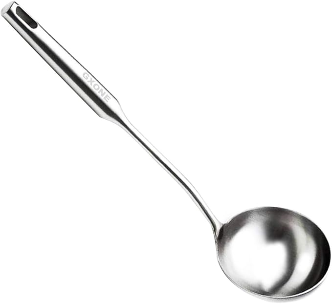 Soup Ladle,304 Stainless Steel Cooking Ladle with Long Handle,3.9 Inch