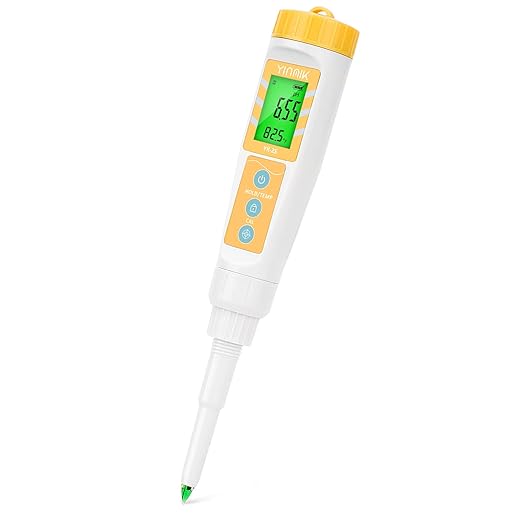 YINMIK Food pH Meter Digital pH Tester Spear pH Probe pH Reader for Canning
