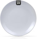 IRESTAURANT PLUS Stoneware Coupe Commercial Grade Dinnerware, Matte White, Plate 9", Case of 24