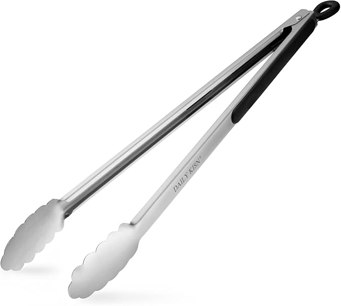 Grill Tongs, 17 Inch Extra Long Stainless Steel BBQ Tongs (17", 1PC)