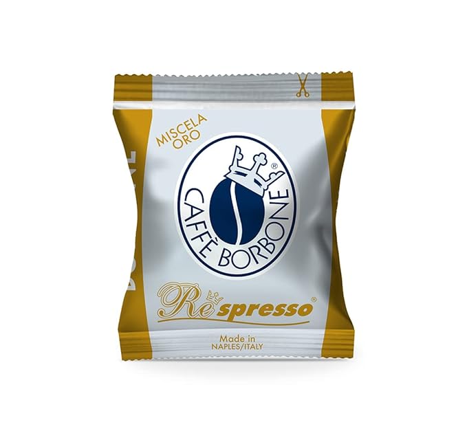 Caffè Borbone Miscela Oro Espresso Pods Compatible with Nespresso Original Machines, Dark Roast Gold Blend, 50 Count Espresso Coffee Pods