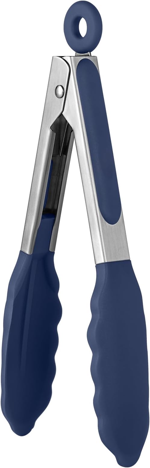 U-Taste Kitchen Tong for Cooking, 600ºF Heat-Resistant, 7in/Midnight Blue