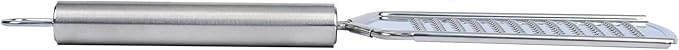 Restaurantware Stainless Steel Fine Cheese Grater - German Standard Lemon Zester with Ergonomic Handle, Sharp Blades, Dishwasher Safe - Handheld Kitchen Grater for Parmesan, Garlic, Ginger