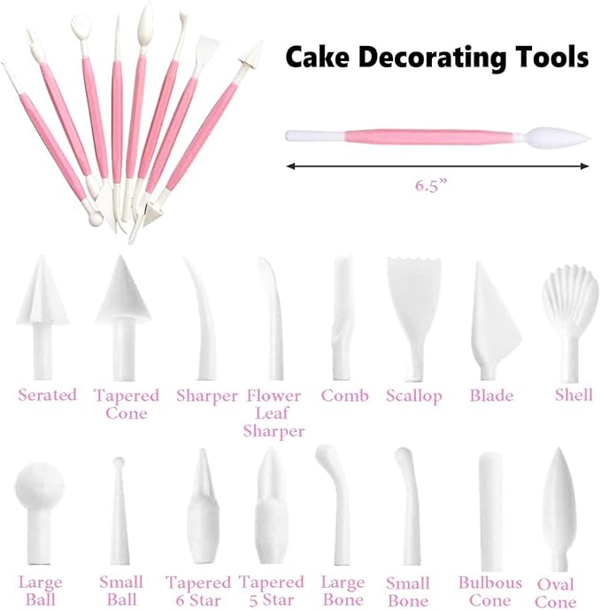 COZY GADENT Adjustable Cake Scraper, Plastic Cake Cream Smoother, Easy Comb Set Edge Side Decorating Tools, With Tools 3 in 1